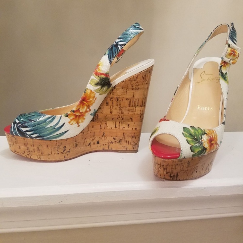 Christian Louboutin sandal wedges